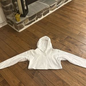 Lululemon all white cropped hoodie